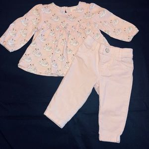 Gymboree Softest Pink Swans set